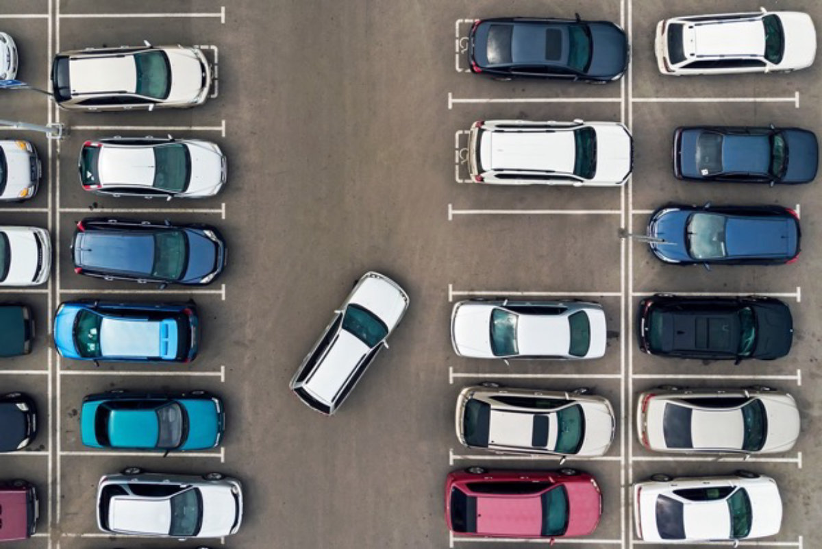 car parking view from above