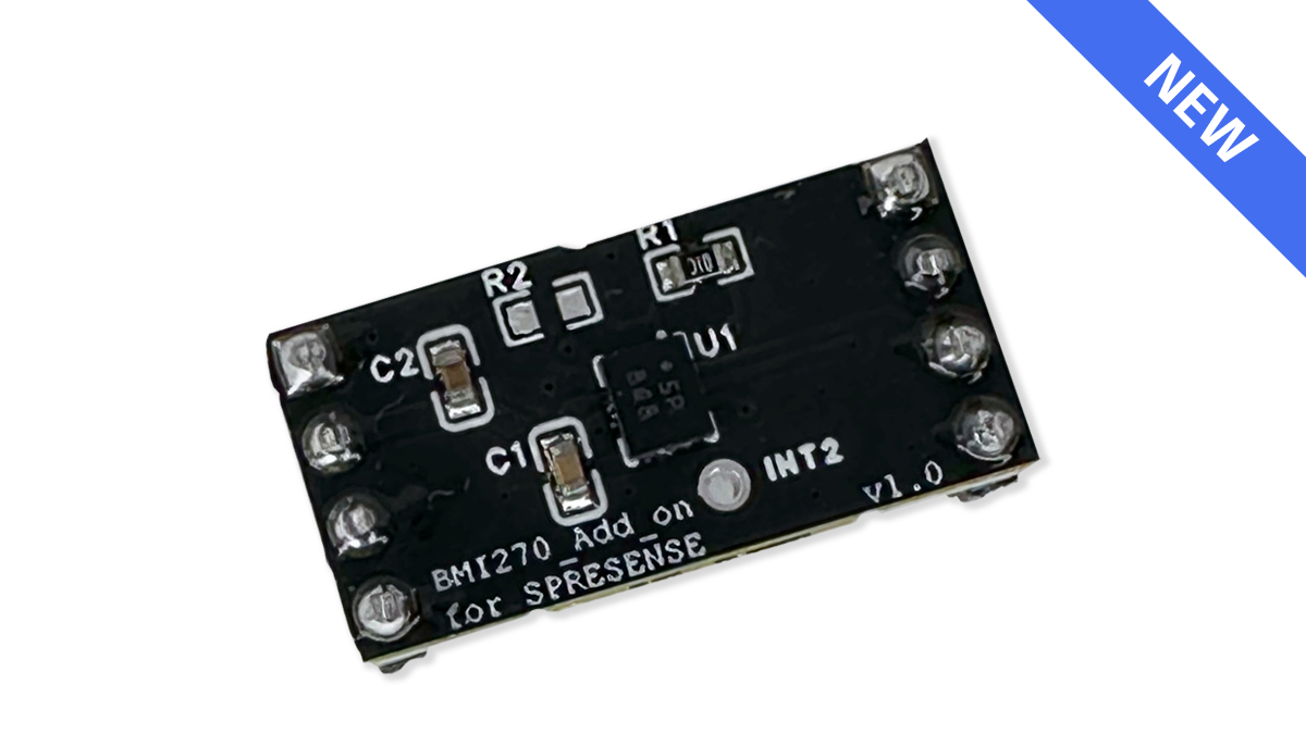 SPRESENSE用6軸 加速度計・ジャイロスコープセンサ (BMI270) Addonボード