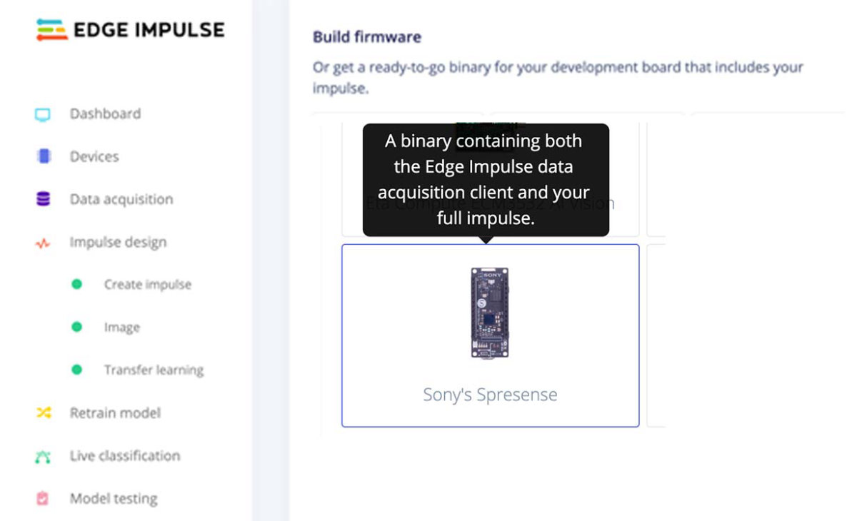 Create your AI app on Spresense in 10 minutes using Edge Impulse ...